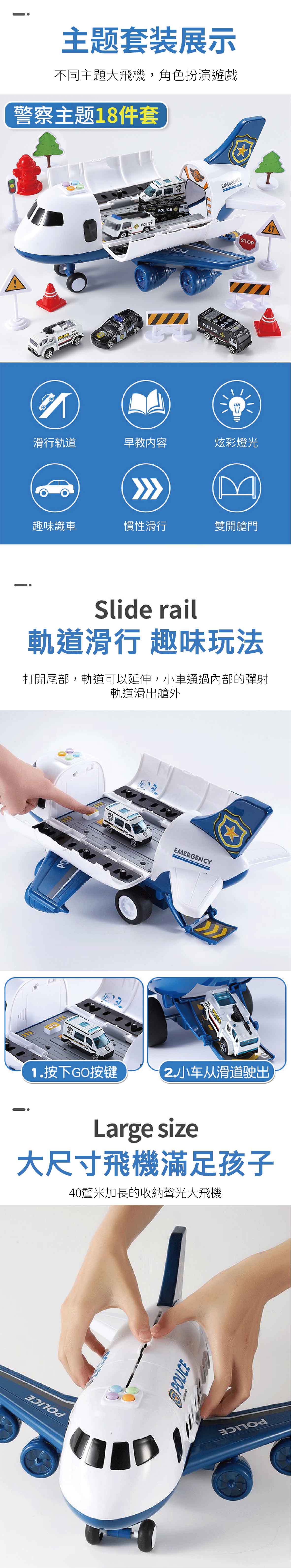 大號音樂慣性警察飛機收納箱18件套－免費贈送兌換| 來欣安藥局買寶寶奶粉，小牛津抱抱小Q象音樂寶貝免費兌換!!歡迎索取精美媽媽禮、寶寶禮